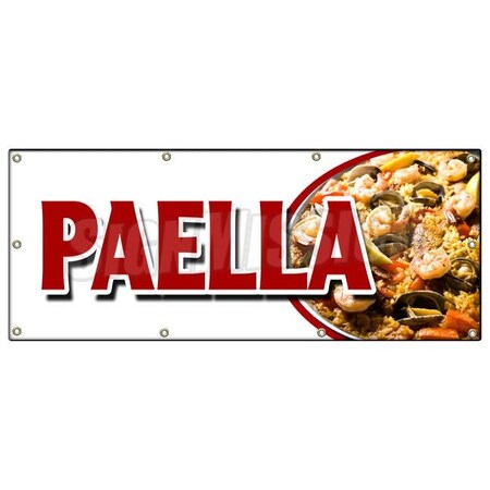 Signmission PAELLA BANNER SIGN spanish seafood clam shrimp mussel rice special food B-96 Paella